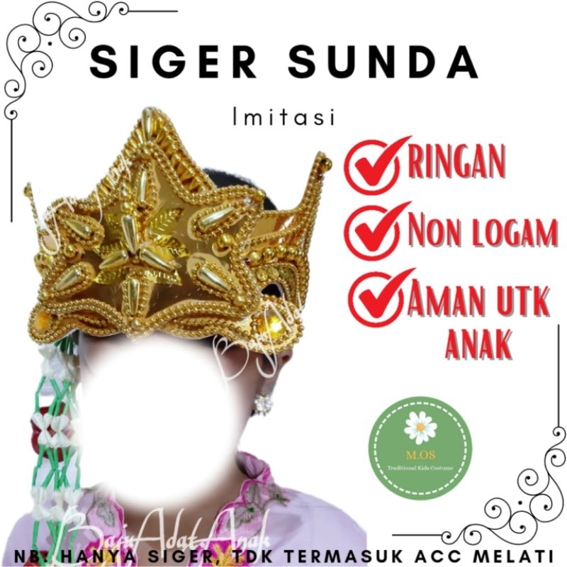Mahkota Siger Sunda Imitasi Aksesoris kebaya adat sunda anak murah ready stok