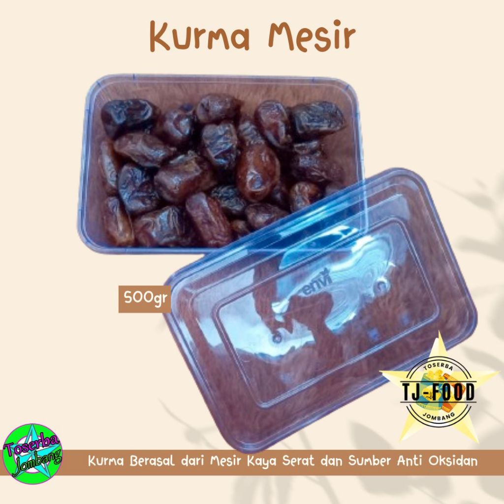 

Kurma Mesir Toples Netto 500gr / Kurma Golden Valley