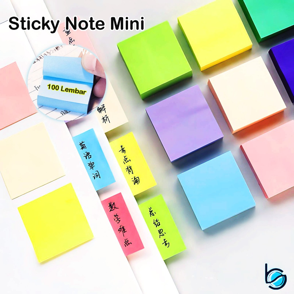 

Sticky Note Memo mini/STICKY NOTE MINI Warna Makaron Lucu/Mini Sticky Notes Macaron Colour - Best Stationary