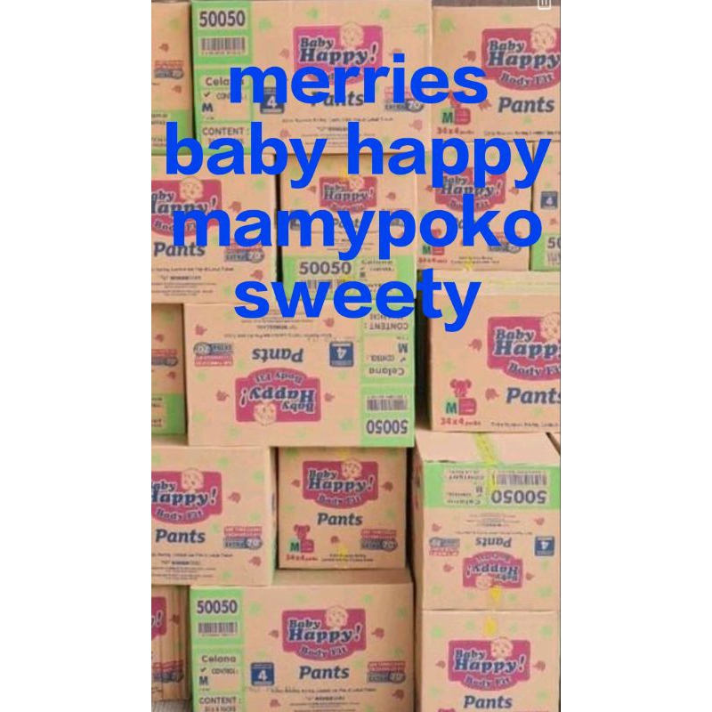 baby happy pants  1 karton/dus(4 bal),paket 3 bal,paket 2 bal