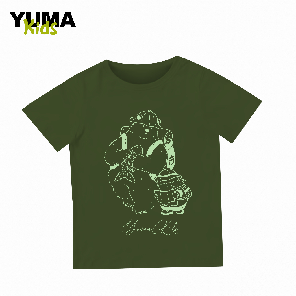 Kaos Anak/Dewasa Ijo Army Bear Survive
