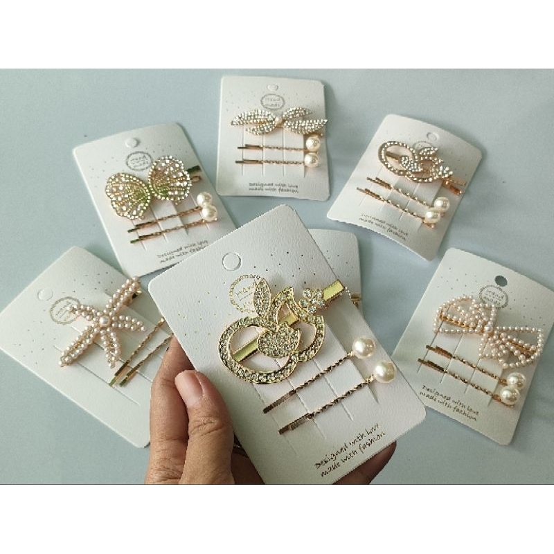 jepit rambut mutiara Korea import/ jepit rambut bebek
