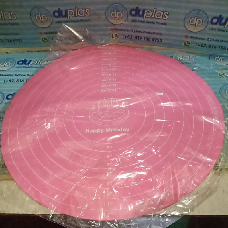 Alas Adonan Kue Silikon / Baking Silicone Mat Bulat 30 cm