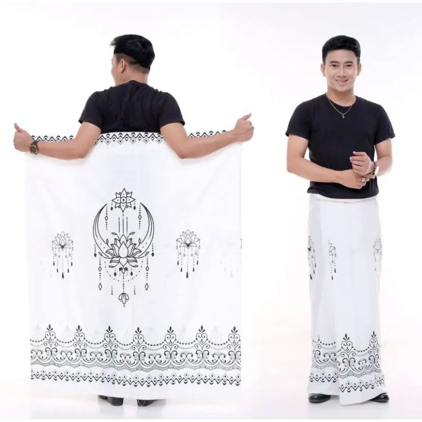 COD | SARUNG DEWASA | SARUNG WADIMOR | SARUNG SANTRI PUTIH | SARUNG PALEKAT PUTIH MOTIF BALIMOON | S