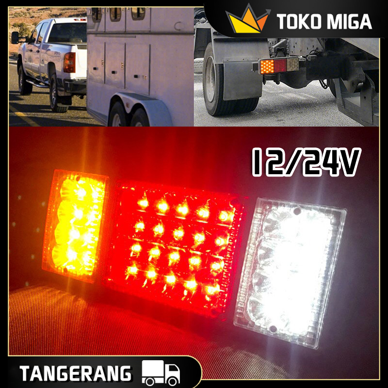 Lampu Belakang Truk 24 Volt 12volt Sangat Terang Lampu Led Rem Truk Variasi Universal 1Pasang