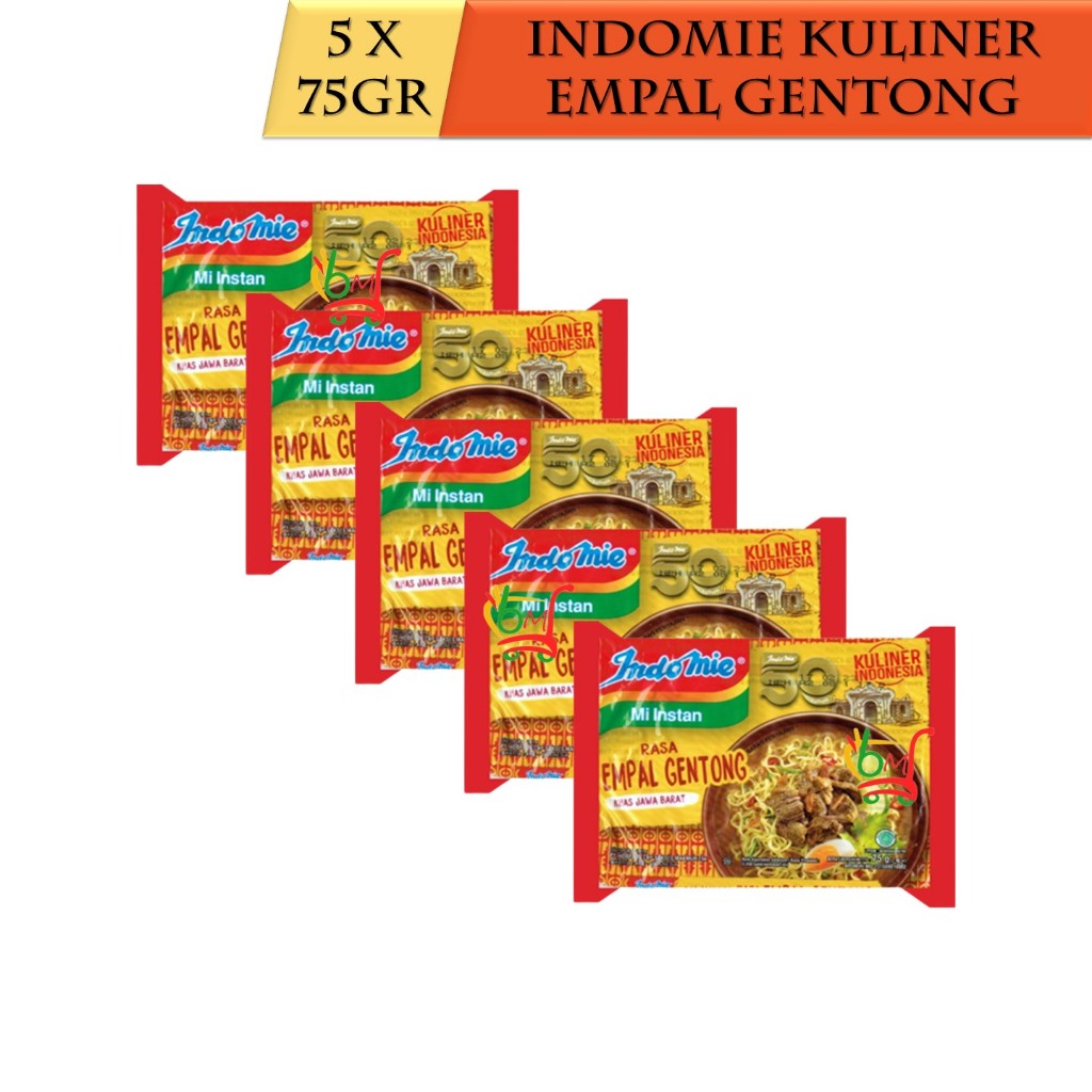 

5PCS Indomie Mie Instan Kuah Kuliner Indonesia Empal Gentong Khas Jawa Barat