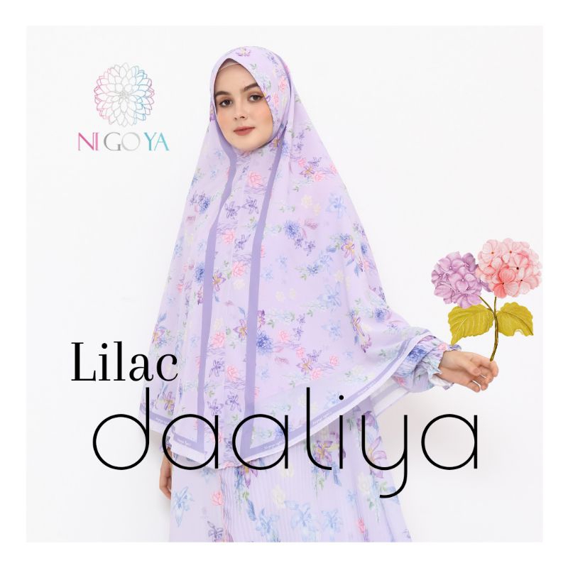 Nigoya Syar'i - Gamis Syari Daaliya Lilac Series Chiffon Printing Exclusive Haji Umroh
