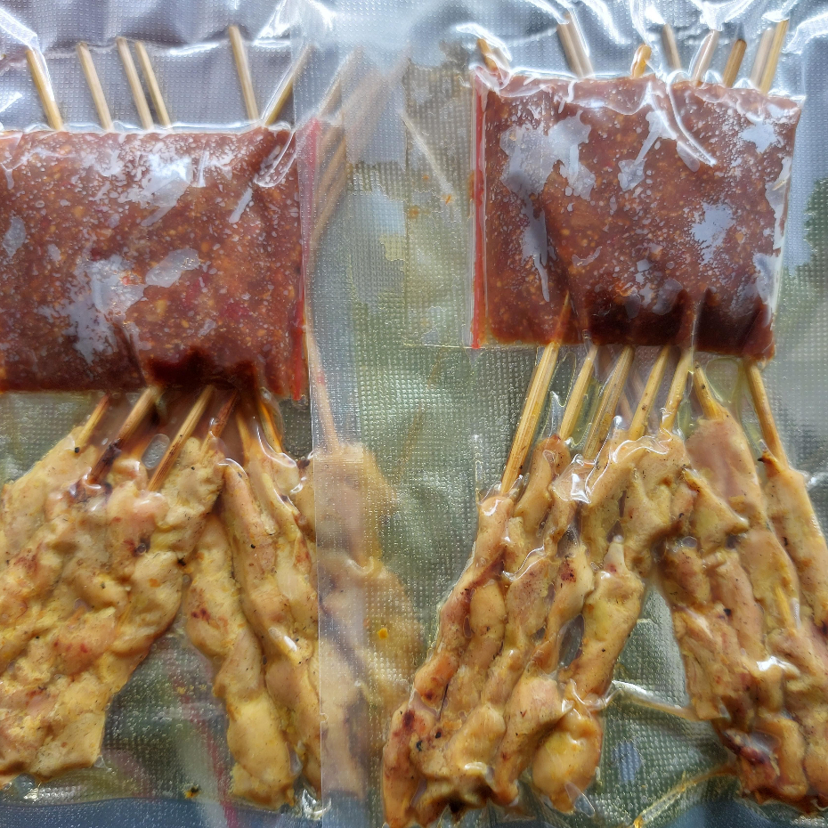 SATE AYAM MADURA FROZEN ISI 10 TUSUK DENGAN BUMBU KACANG HALAL SATAY BEKU