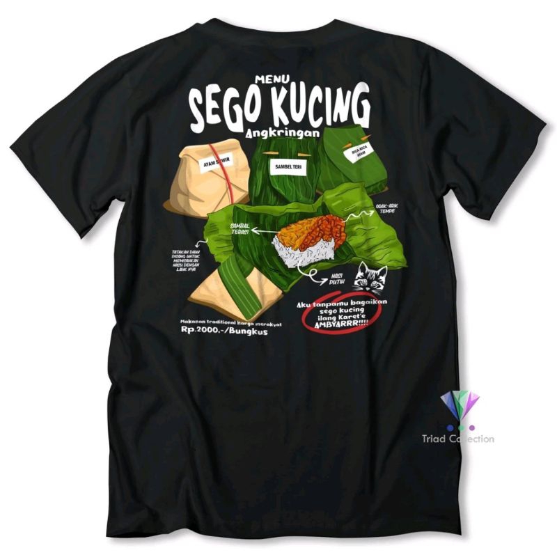 KAOS SEGO KUCING MENU ANGKRINGAN//KAOS ANGKRINGAN