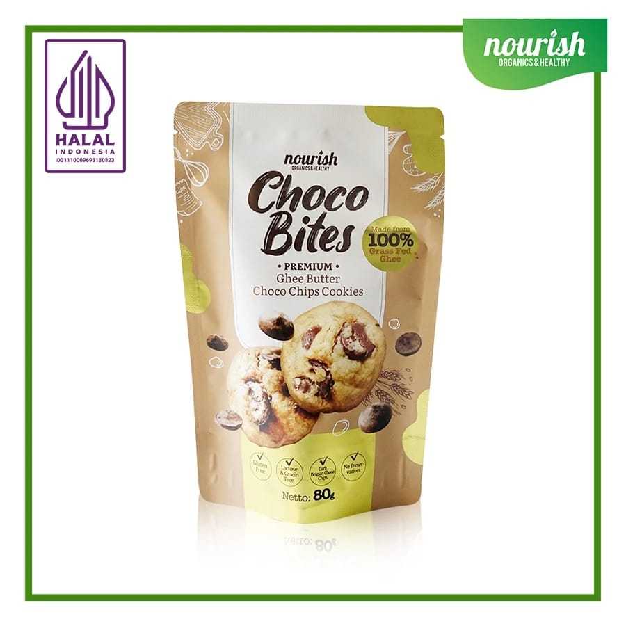 

OMAHBAYI - Choco Bites Premium Gluten Free Ghee Butter Choco Chips Cookies 80gr