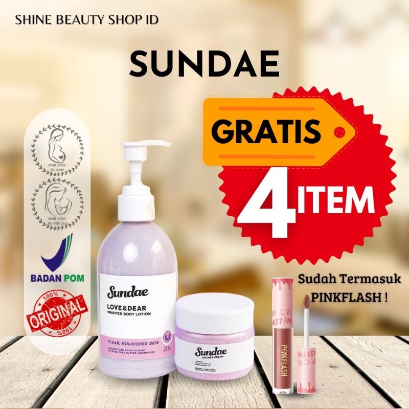 SUNDAE - Bundling Love n Dear & Gratis Lip Cream || Kulit Jerawat Punggung / Kulit Sensitif / Sabun 