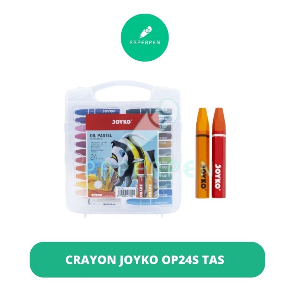 

(Pcs) Crayon Joyko Op24S Tas/Crayon 24 Warna/Crayon Joyko