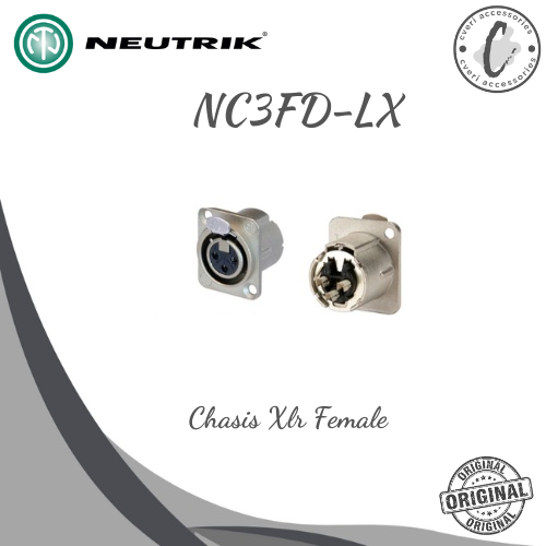 Neutrik NC3FD XLR Female Chasis Original