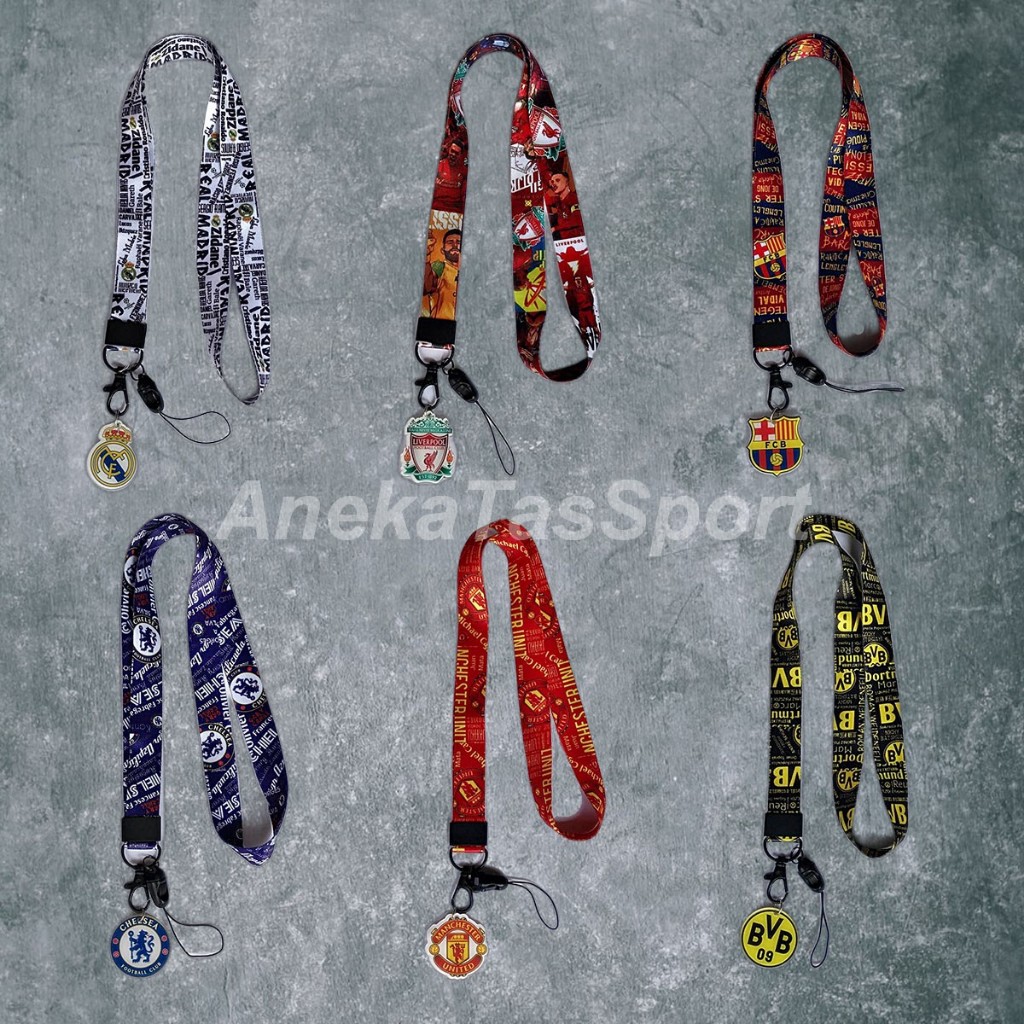 

Aksesoris Tali Leher Id Card Motif Klub Sepak Bola Man United City Barcelona Real Madrid Liverpool Arsenal Chelsea Juventus Milan Roma Munchen