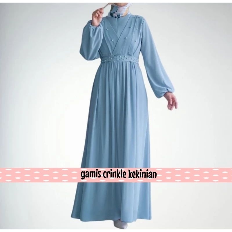 (NEW) TYANA Dress - Baju Gamis BUSUI Dress Maxi Maxy Ceruty Ceruti Aplikasi Mutiara Remaja Wanita Pe