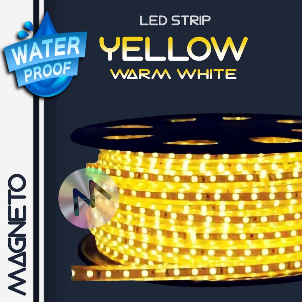 LAMPU LED STRIP WARM WHITE Kuning SELANG 5050 Meteran Waterproff Lampu Hias Plafon dan Neon Etalase