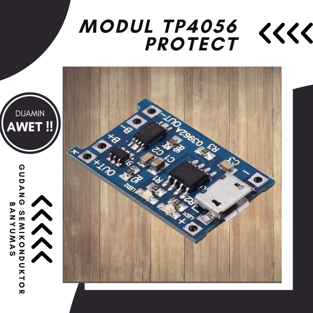 MODUL TP4056 PROTECT MODUL CHARGER BATERAI 18650 Modul TP4056+Protec / modul cas batre