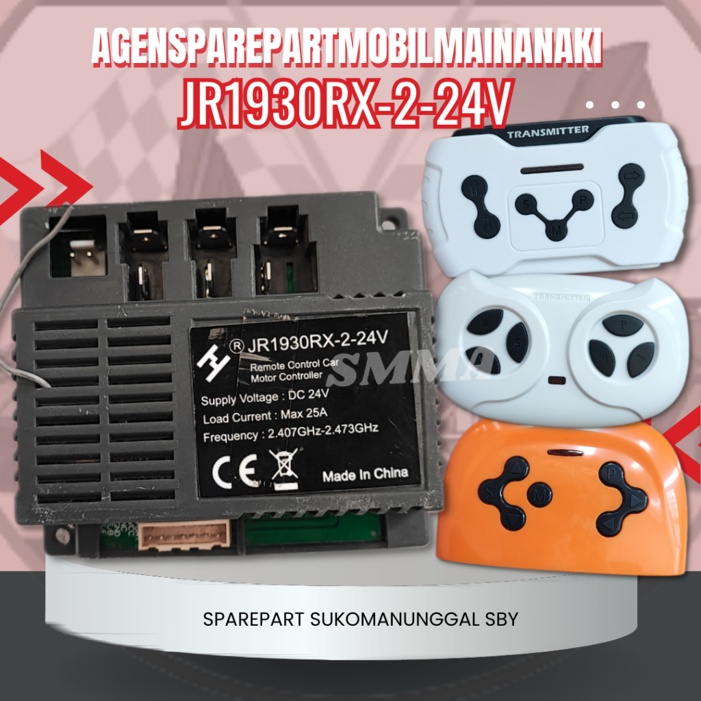 ⚡Ready⚡Remote Control Bluetooth + Receiver JR1930RX-2-24V mobil/motor mainan aki
