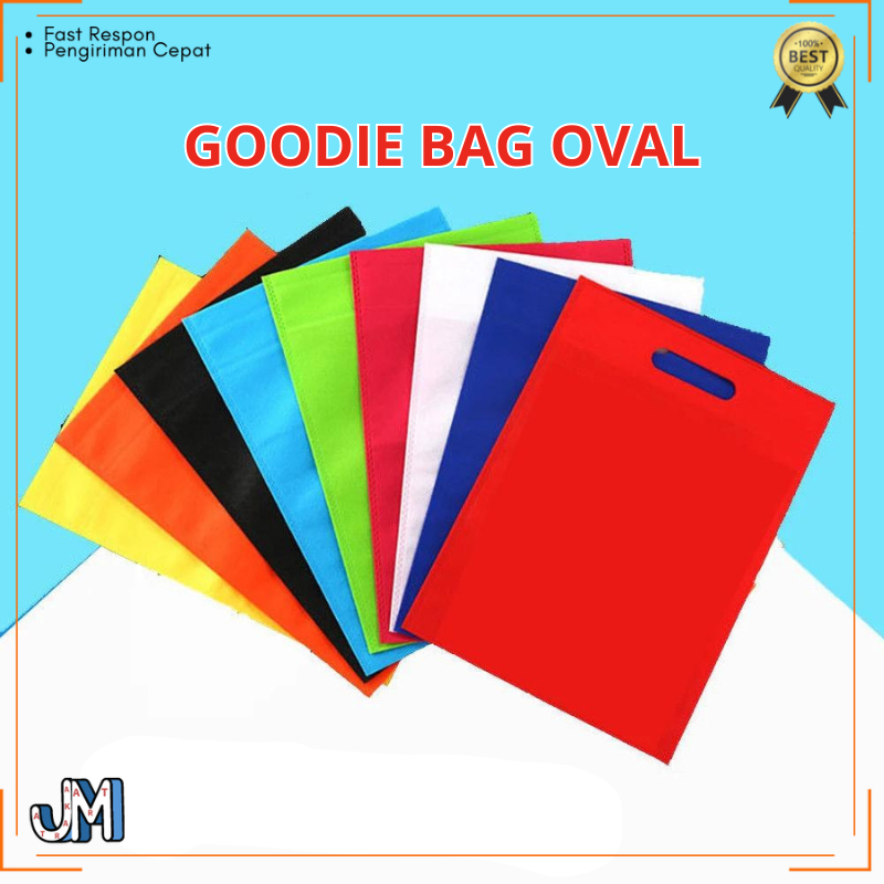 

Tas Spunbond Polos Oval Goodie Bag 1PCS Hajatan Hampers Kantong Belanja Ultah Hadiah Kantong Kain JMT