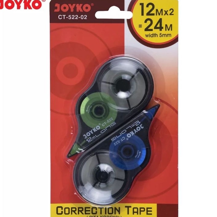 

Murah (HARGA PER 2PCS) Correction Tape Pita Koreksi Joyko CT-522-02 1 Set 2 Pcs Diskon