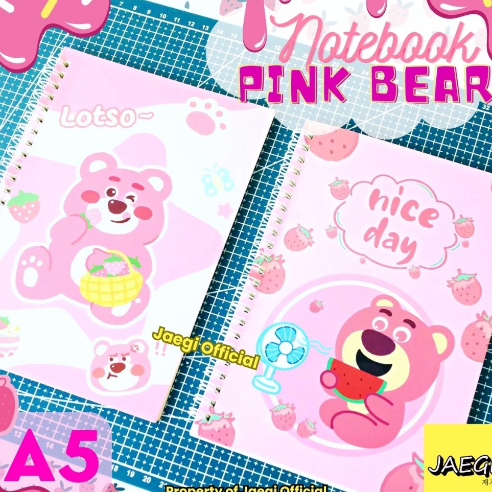 

Baru JAEGi - Note Book Ring Aesthetic Lotso Edition Premium 15 x 21 CM Diskon Promo