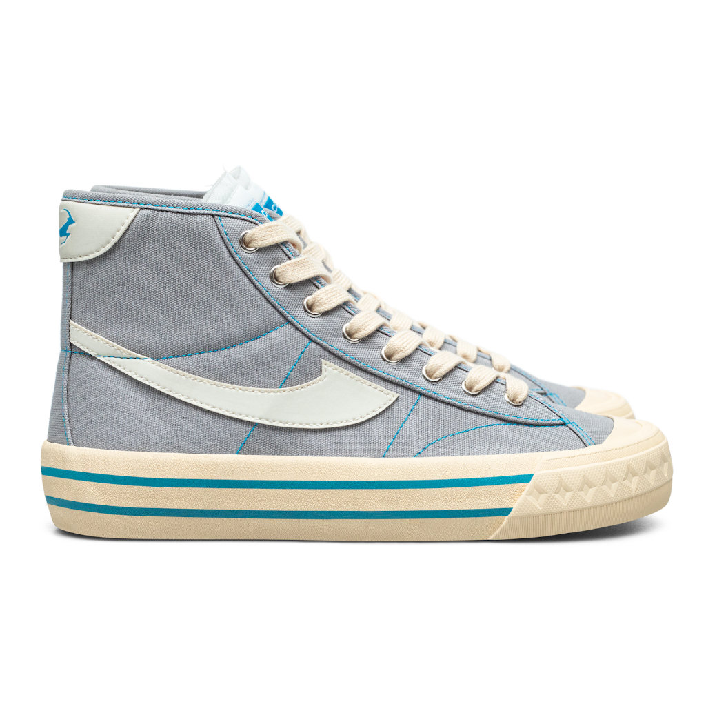 Sepatu Compass Retrograde Hi Grey Cyan