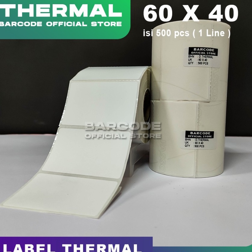 

Bayar Di Tempat Label Thermal Uk 60 X 40 / 60X40 MM / 60X40MM Sticker Barcode ➠❉✳