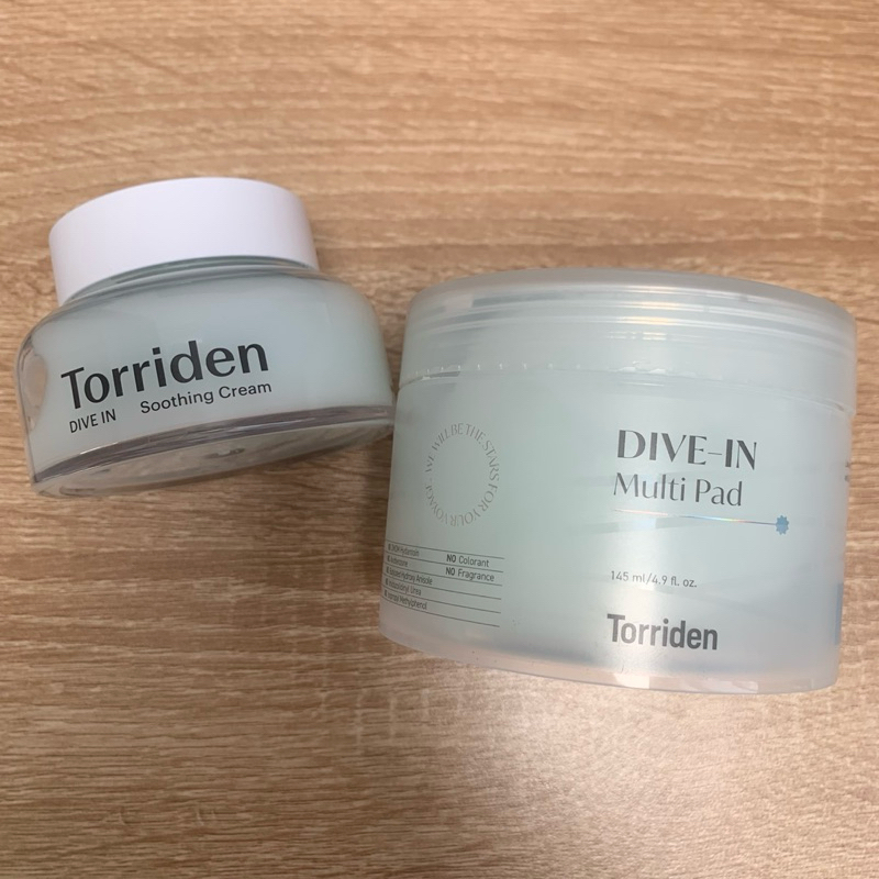 (PRELOVED) Torriden Dive In Soothing Cream + Dive In Low Molecular Hyaluronic Acid Multi Pad