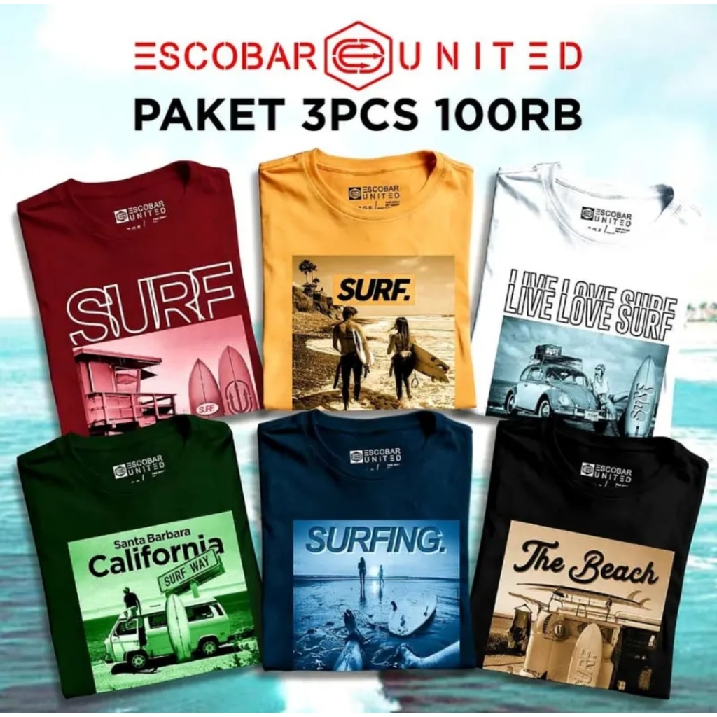 3PCS 100K /KAOS ESCOBAR BRANDED ORIGINAL MODEL M , L , XL , XXL , XXXL |KAOS ECOBAR BRANDED| KAOS DI