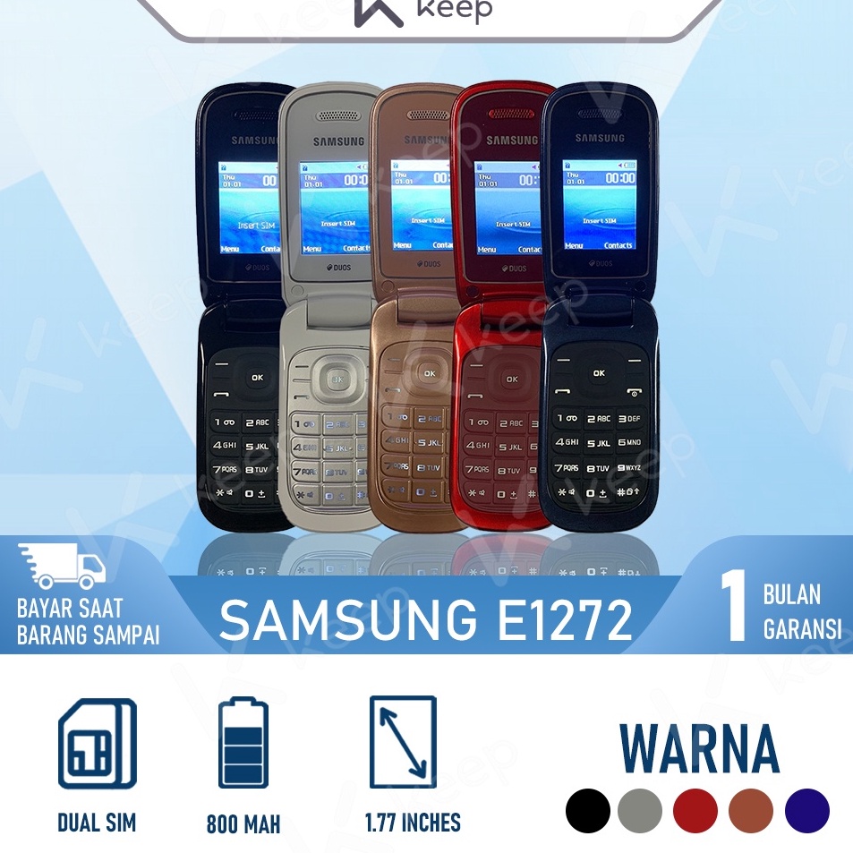 →➘✹ hp lipat samsung GT-E1272 termurah bergaransi jadul samsung lipat dual sim siaga lama