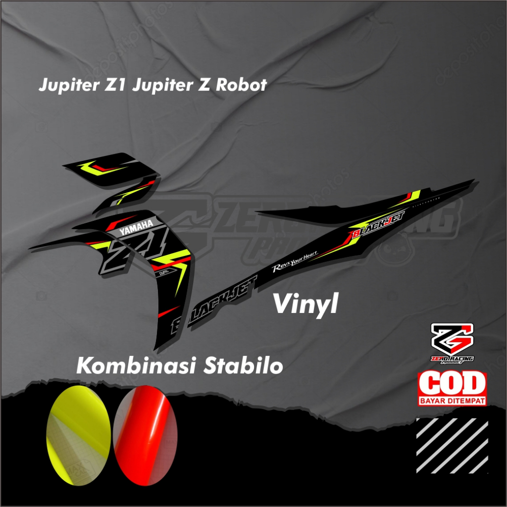 Sticker STIKER MOTOR STRIPING YAMAHA JUPITER Z1 Stiker striping jupiter robot stiker jupiter z burha