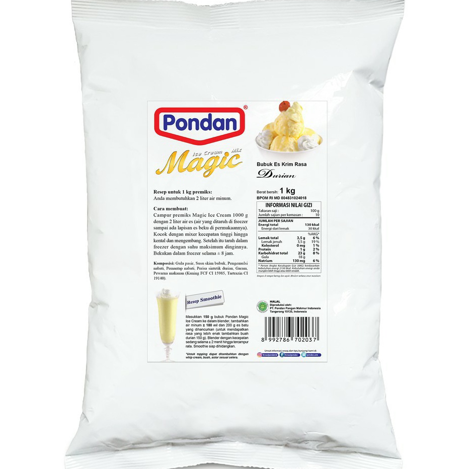 

Buruan Beli PONDAN ICE CREAM Kemasan BULKY 1kg. Dijual Murah