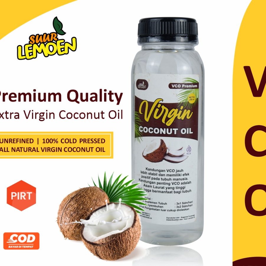 

KODE DPU253 Extra Virgin Coconut Oil 250 ml Minyak Kelapa Murni VCO Original by Suur Lemoen ID