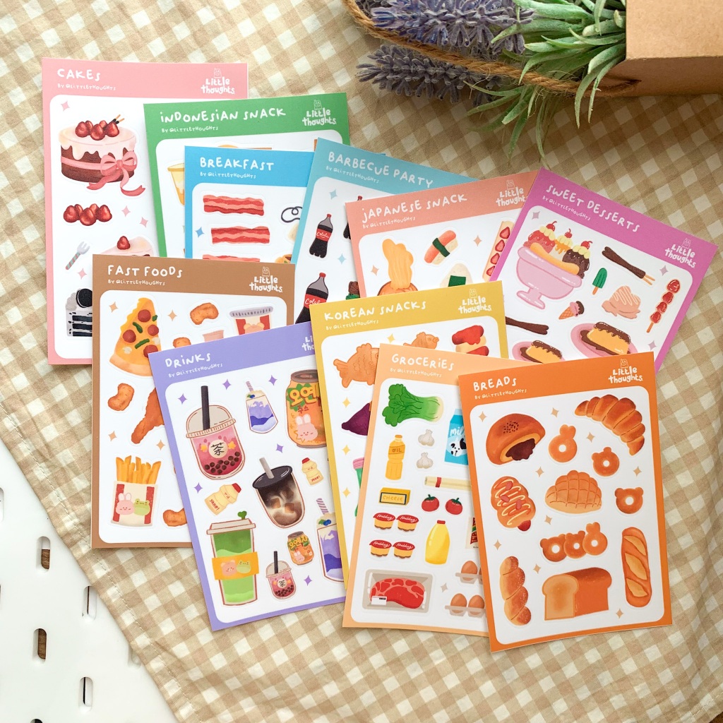 

Foody Mini Sticker by Little Thoughts | Stiker makanan lucu waterproof