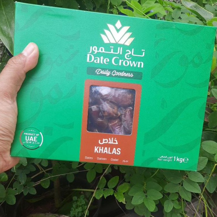 

Stok Banyak Kurma Date Crown Khalas / Kholas 1kg exp des 2024 Best Seller