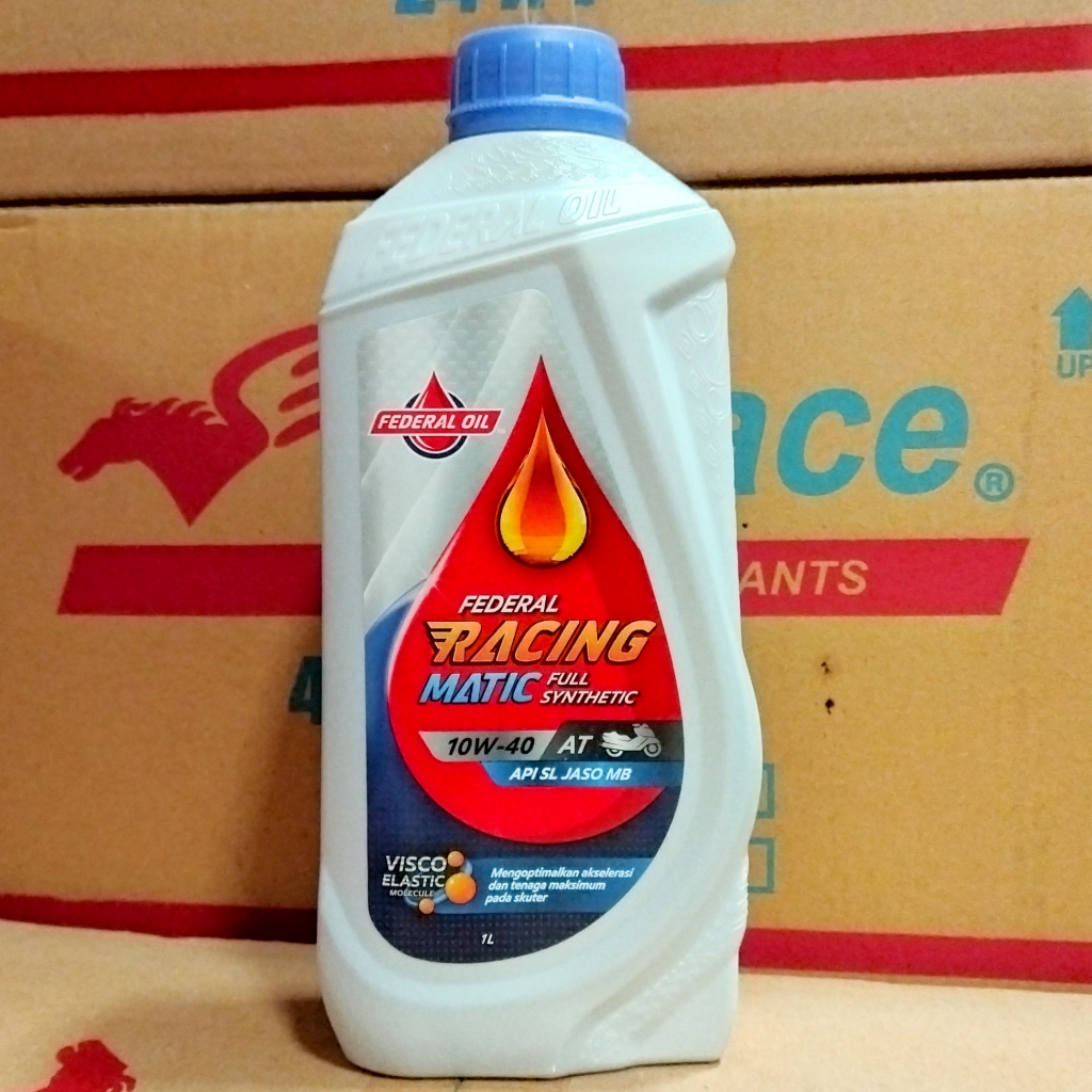 OLI MESIN MOTOR MATIC FEDERAL RACING MATIC FULL SYNTHETIC 10W-40 1 LITER