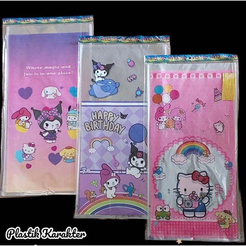 

Plastik bingkisan / goodie bag/ plastik snack/ kantong ultah plastik ulang tahun Kecil 17 x 36cm isi 10 pcs