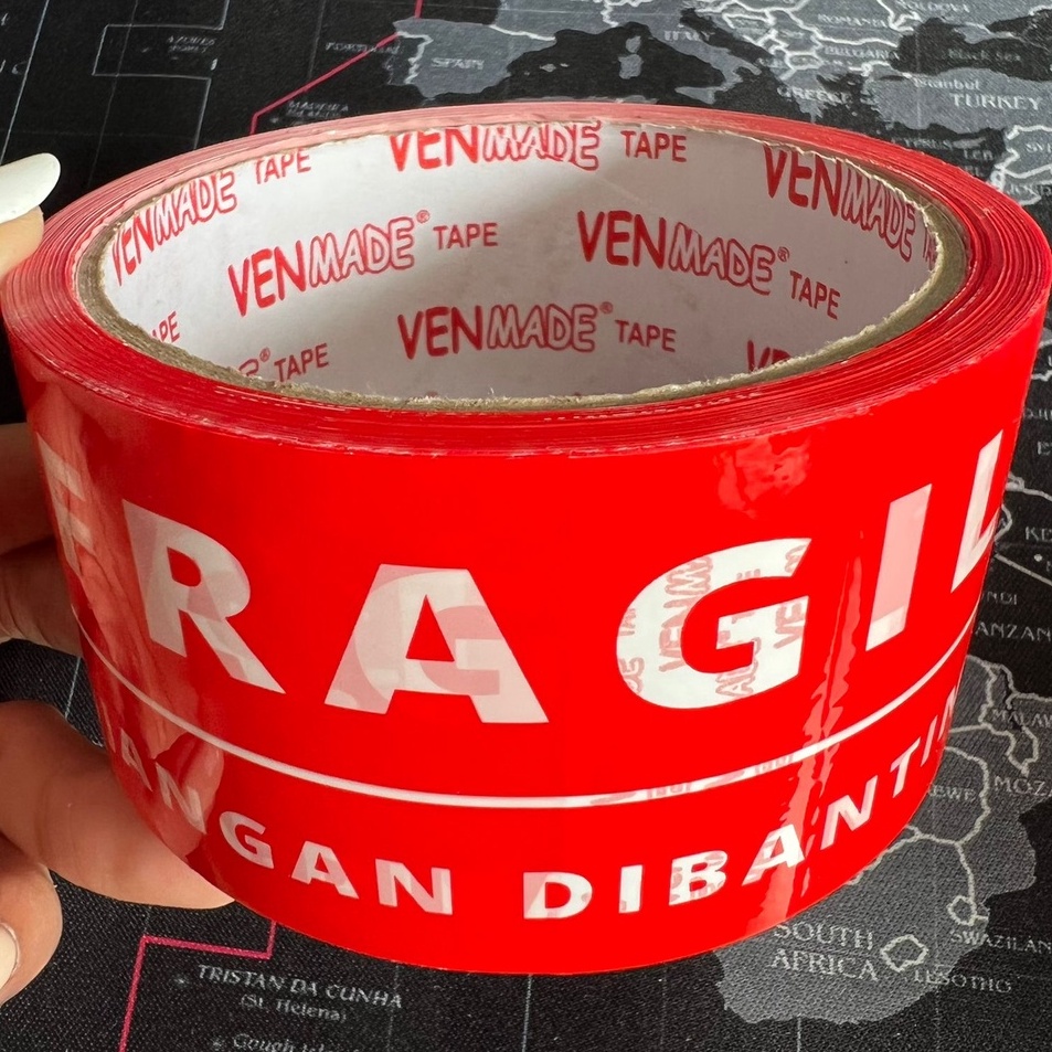 

Paling Popular (PCS) LAKBAN FRAGILE MERAH MERK VENMADE 50 Y X 48 MM (LAKBAN SEGEL)