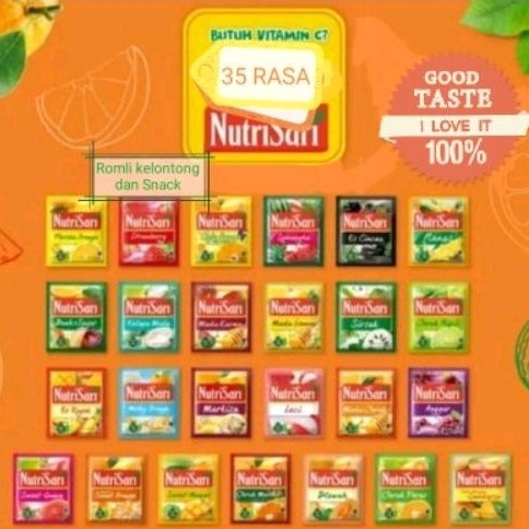 

9D6252 NUTRISARI Minuman Buah Vitamin C ALL VARIAN 1 RENCENG ISI 10 Sachet 9448