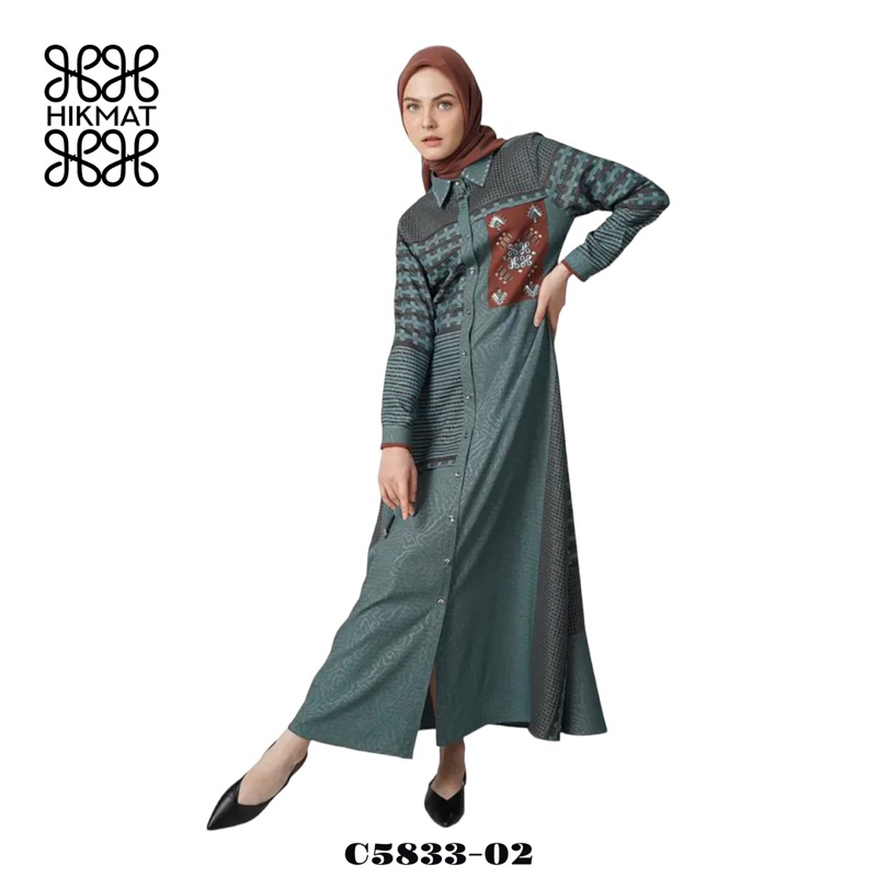 ABAYA HIKMAT FASHION ORIGINAL C5833-02