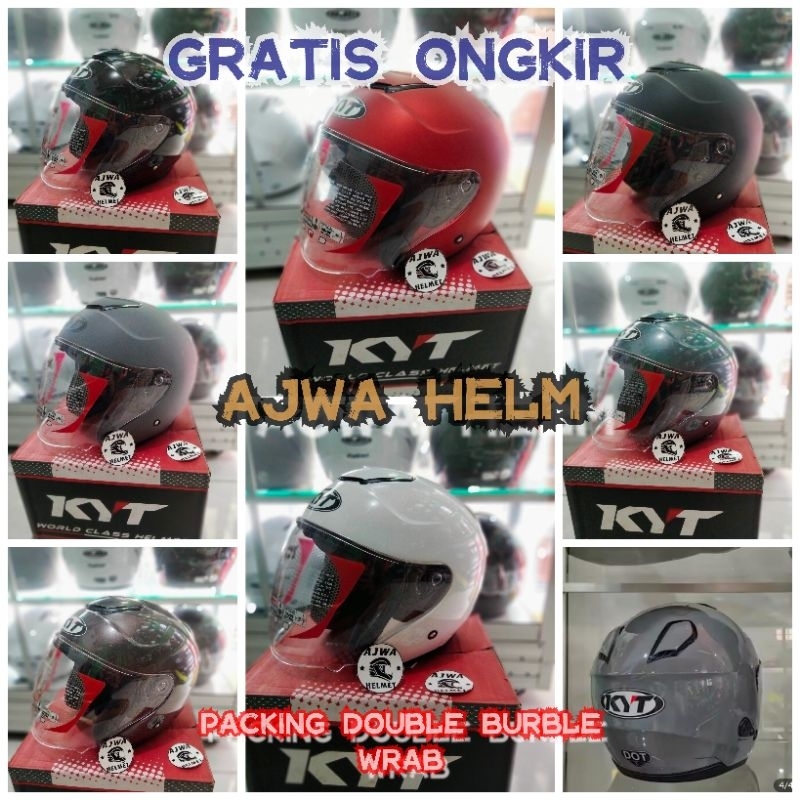 HELM KYT KYOTO R SOLID ORIGINAL KYT 100% /HELM HALFACE/HELM KYT
