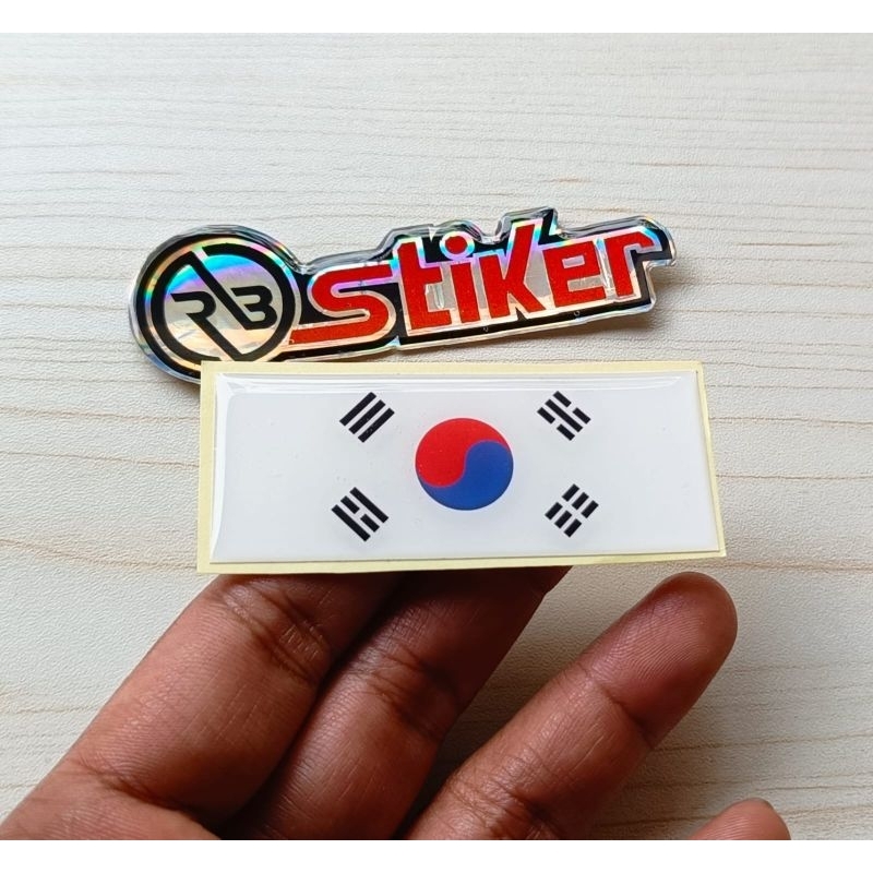 

Stiker timbul Bendera KOREA lentur 3D