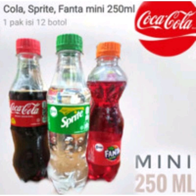 

FANTA/SPRITE/COCA-COLA MINI 250ML || HARGA PER 1 KRAT