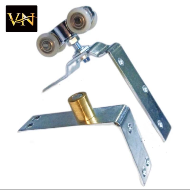 Roda Husky Rel Pintu Lipat Sliding Aluminium+Pivot Guide Venezza Atas Bawah