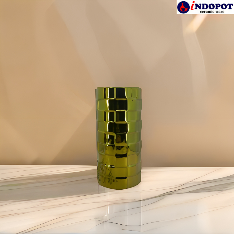 Vas Bunga Keramik Ubin Mewah dan Elegan