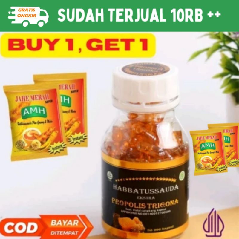Trigona BOS . Habbatussauda Extra Propolis Trigona 200 Kapsul Original | Habatussauda Oil | Trigona 