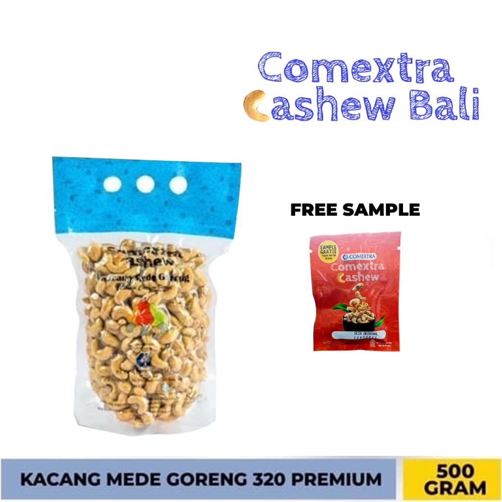 

Kacang Mede Comextra Goreng 500 Gr Utuh 320 Premium - Mete / Mente (Bali)