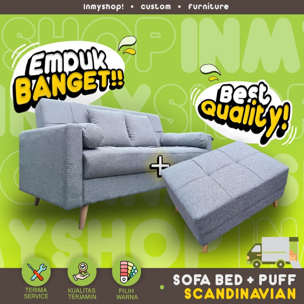 Sofa Bed - Sofa Minimalis - Sofa Scandinavian - Sofa Lipat