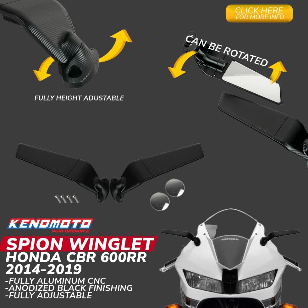 Kendmoto Spion Mirror Winglet CBR 600RR 13'-18'