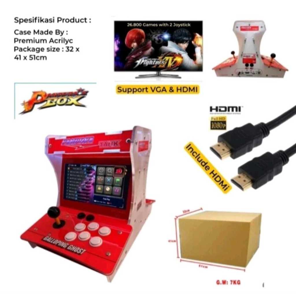 Retro Games Dingdong Gameboy Pandora Dua Layar Dua Player 26800 Games English Version